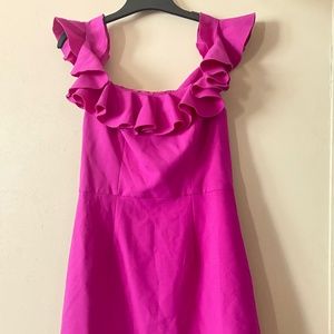 French Connection Pure Passion Whisper Light Ruffle Dress